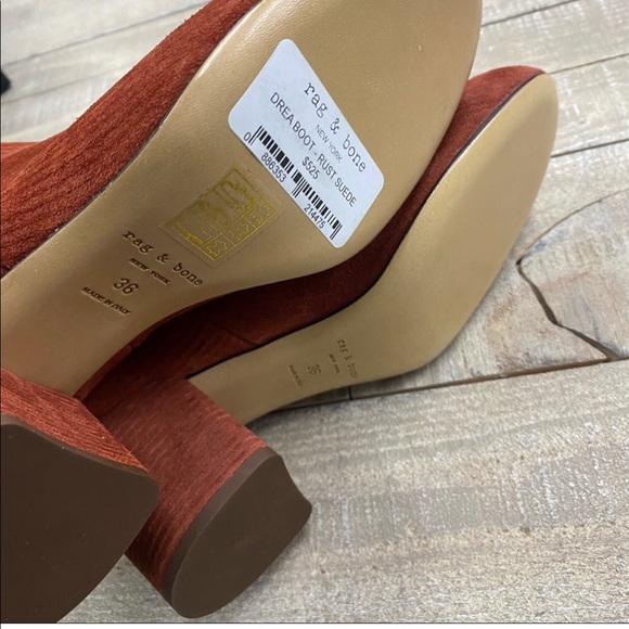 🔥Rag and Bone Drea Boot in Rust Suede - Picture 4 of 6